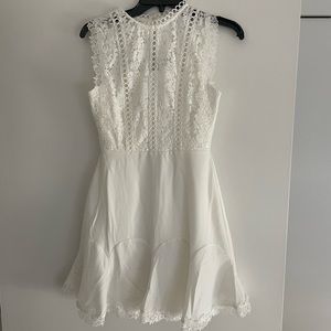 White Sleeveless Mini Dress